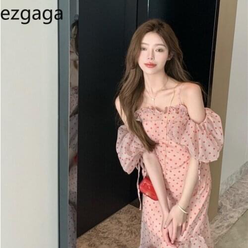 Ezgaga Off-the-shoulder Summer Dresses