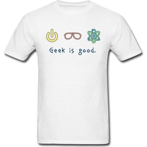 Geek Is Good T-shirt Men Breaking Bad Tshirt Gamer Atom Science Active Power Tops Tees Simple Graphic Logo T Shirt Cotton Fabric