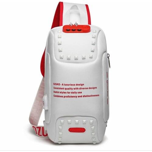 USB Anti-Theft Chest Bag Men Sling Backpack Sling Bag Crossbody Backpack Shoulder Casual Daypack Rucksack for Men