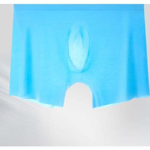 Male Ice Silk Thin Boxer Panties Mens Underwear Boxers Breathable Solid Underpants Comfortable Shorts calzoncillo hombre