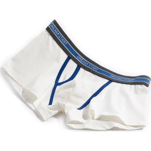 SEAFTE Mens Panties Soft Men Underwear Boxers Cotton Breathable Low Rise Mens Boxer Shorts Solid Color Sexy Underpants 2021 New