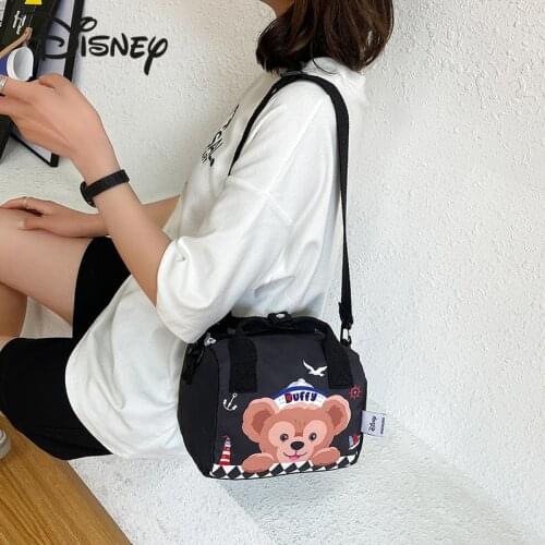 Disney Summer New Ladies One-shoulder Messenger Bag Fashion Cartoon Donald Duck Large-capacity Nylon Zipper Storage Cosmetic Bag