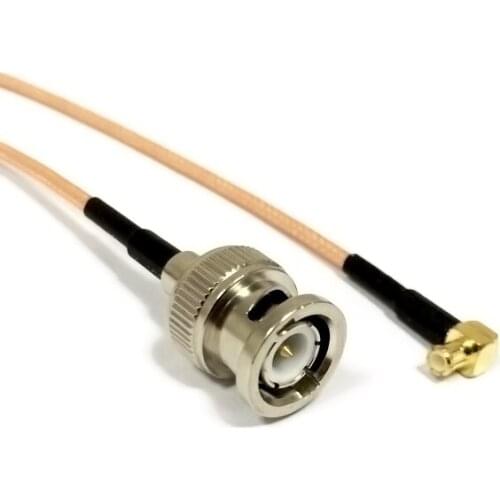 New coaxial cable BNC male plug to MCX male right angle connector pigtail cable RG316 wholesale 15CM adapter