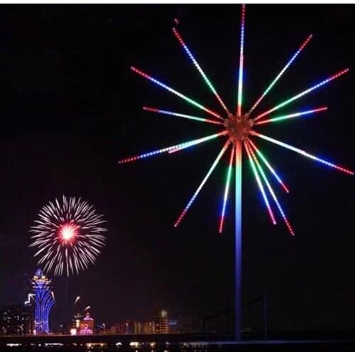 Outdoor Decoration LED Fireworks Light Christmas Tree Light 20pcs Branches Colorful Changing Garden Landscape Light