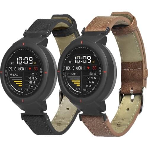 High Quality Genuine Leather Watch Band For Amazfit Verge 3 Strap Retro Calf Bracelet Wristband For Xiaomi Huami Amazfit Verge 3