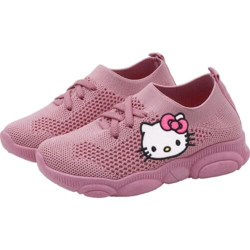 Sanrio hello kitty spring and autumn children casual shoes stretch socks shoes boys and girls sports shoes old shoes knitting