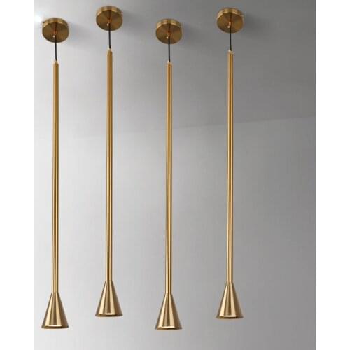 Nordic Horn Gold Pendant Lights Modern Retro Iron Kitchen Hanging Lamps Dining Room Light Fixtures Industrial Lamp Home Decor