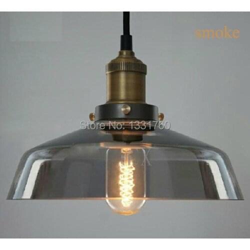 Dinning room study room smoke glass pendant light vintage glass pendant lamp clear glass pendant lighting suspension light