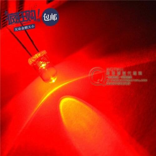 LED light-emitting diode 5MM round white hair red (1000pcs)