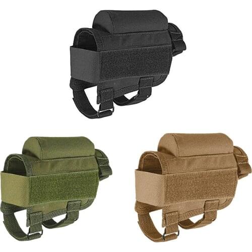 Tactical Rifle Cases Cheek Rest Riser Shell Buttstock Ammo Adjustable Cartridges Hunting Carrier Nylon PouchBullet Holder Bag
