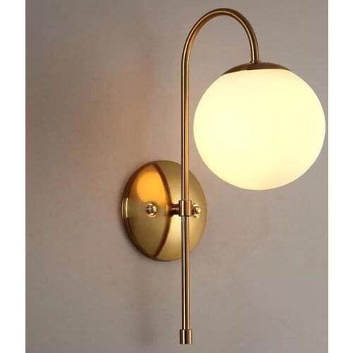 Tiooka Post-Modern Gold Bronze Indoor Wall Light Fixture Creative Umbrella Shape TV Background Bedside Stair Wall Lighting Lamp