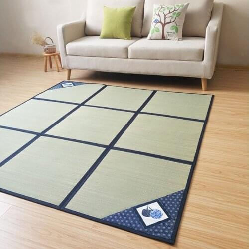 Japanese Traditional Natural Rushes Tatami Carpet Tatami Mat Floor Sheet Lightweight For Living Room Bedroom Mattress Floor Mat