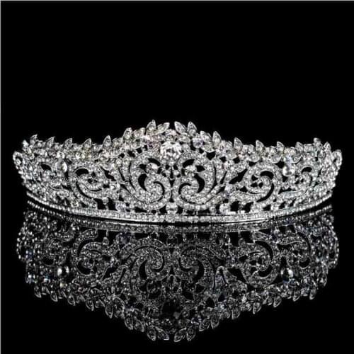 Top Quality Wedding Hair Accessories Rhinestones Bridal Crowns Headpieces Wedding Tiara Crown Prom Diadem Pageant Party Jewelry