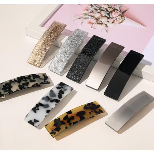 Korean Hair Clips Square Elegant Hair Clips for Women Colorful Leopard Print BB Hairpin Girls Barrette Hairclip Hair Accessories