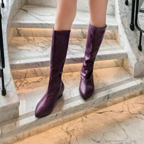 Winter Candy Color Cute Womens Shoes Kawaii Student Boots European American Style Western Boots Ladies High Boots Warm Boots