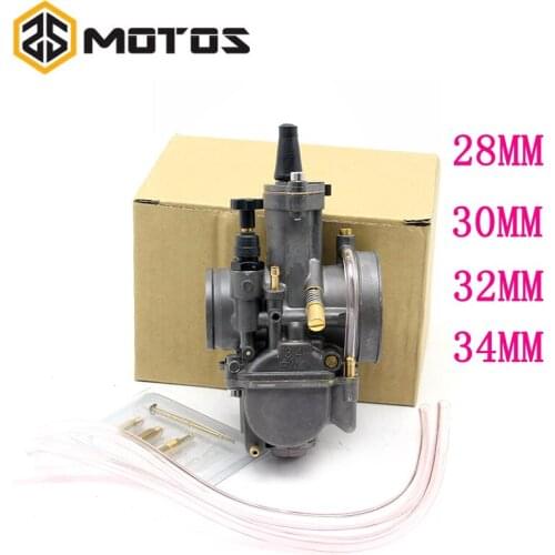 ZS MOTOS Universal PWK ZSDTRP 28 30 32 34mm Motorcycle Carburetor Carburador for 50-250 cc racing engine Dirt Bike Most 4T Moto
