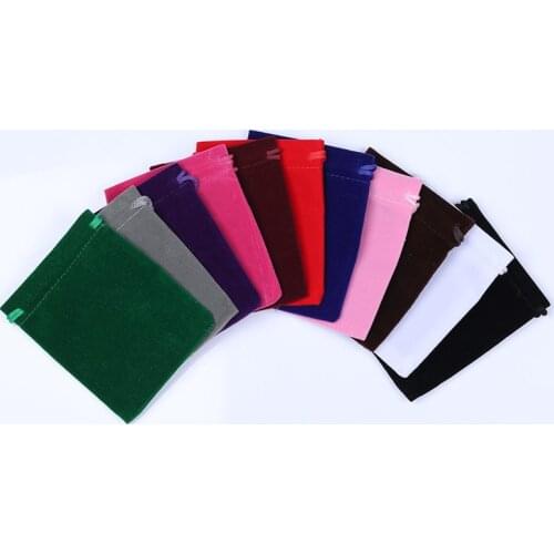 10Pcs Velvet Bag Pouch Drawstring Bags Wedding Party Gifts Packing Flannel Bag Jewelry Packaging Ring Earring Lipstick Storage