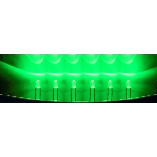 1000PCS / LOT LED lamp beads line 3MM / F3 round, white hair emerald green, ultra-bright light-emitting diode long legs