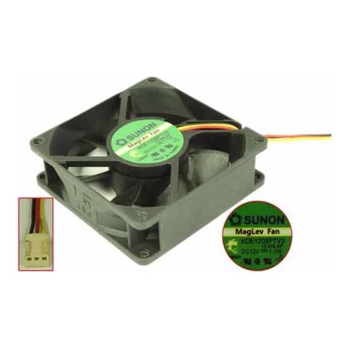 SUNON KDE1208PTV3 13.MS.AF DC 12V 1.1W 80x80x25mm 3-wire Server Cooling Fan