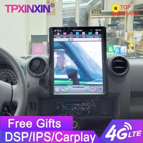 128G Tesla Style Android 9 Car GPS Navigation For Toyota Land Cruiser LC70/LC75/76 Stereo Headunit Multimedia Player Auto Radio