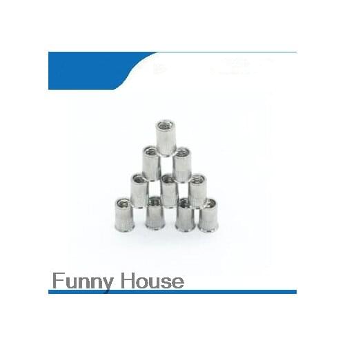 Free shipping 50pcs/lot M4*10*7 304 high qualiyu Stainless steel countersunk head rivet nut
