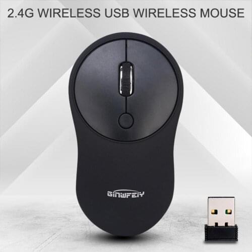 GINWFEIY W10 2.4G Wireless Mouse Ergonomic Mouse 4 Button Laptop Computer Usb Mouse With Receiver For Windows