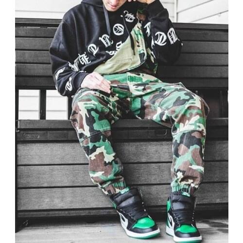 Size Mens Trousers Pants Plus Bib American European Pants Casual Cross-border and Overalls Men Jeans Camouflage Camouflage Bib