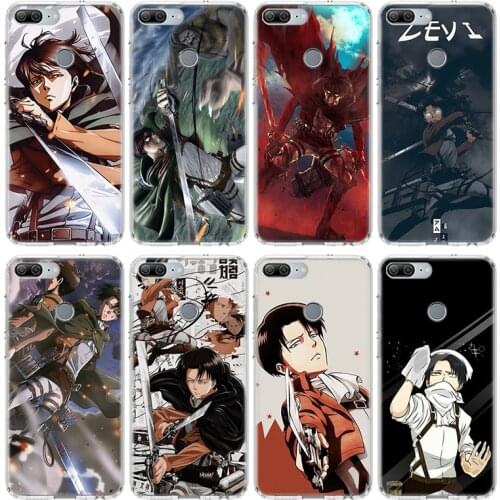Attack on Titan Levi Anime Case For Huawei Honor 10 9 20 Lite 9X 8X 8A Pro 7A 7X Y5 Y6 Y7 Y9 2019 V20 V30 Soft Phone Cover Coque