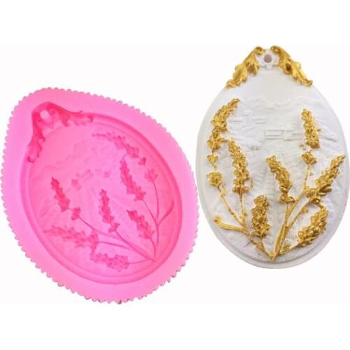 Lavender flower silicone mold aromatherapy gypsum listing soap mold chocolate fondant baking mold