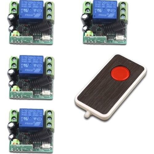 DC 12V 10A 1 Ch Wireless Relay RF Remote Control Switch Heterodyne Receiver 315/433MHz Remote Controller