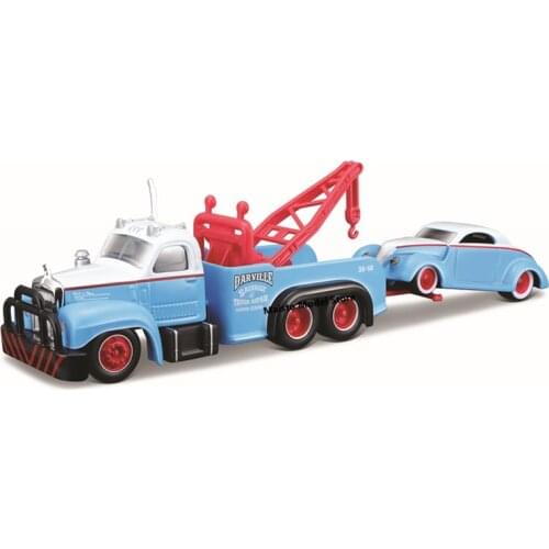 Maisto 1:64 1953 Mack B-61 Tow Truck 1937 Ford Design elite transport die-cast precision model car Model collection gift