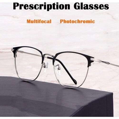 Custom Prescription Contact Glasses Men Women Progressive Multifocal Photochromic Myopia Hyperopia Glasses Ultra Light CR-39