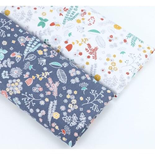 Floral Collection 100% Cotton Printed Fabric for Clothes Baby Child Dress Sewing Bed Sheet Pillow Cover DIY Sewing Fabrics