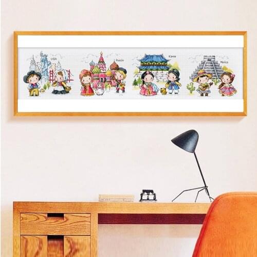 Cross Stitch Set Chinese Cross-stitch Kit Embroidery Needlework Craft Packages Cotton Fabric Floss New Designs Embroidery G140