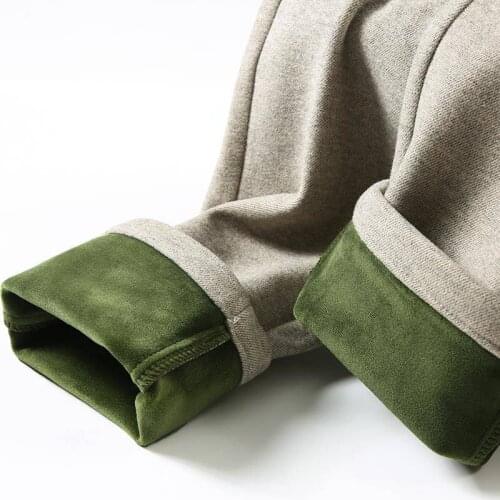 2021 New Winter Thicken Plus velvet Women Pants Woolen Harem Pants Female High Waist Office Lady Loose Trousers Plus size 3XL