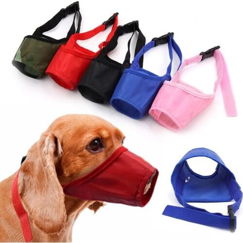 NEW 7Sizes Anti Barking Dog Muzzle for Small Large Dogs Adjustable Pet Mouth Muzzles Dogs Nylon Straps Anti Bite Chew Dog Mask