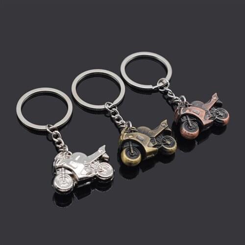 New Metal Motorcycle Key Ring Keychain Ring Cute Vintage Promotion Gift Sports Keyring Gift Store key chain Car Bag Key Rings