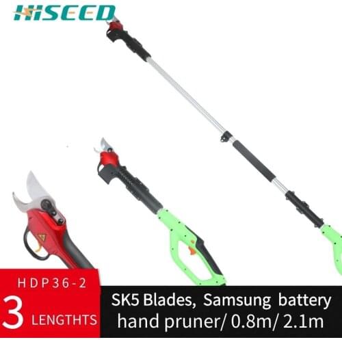 Long high altitude shear fruit tree pruning scissors lithium battery drive