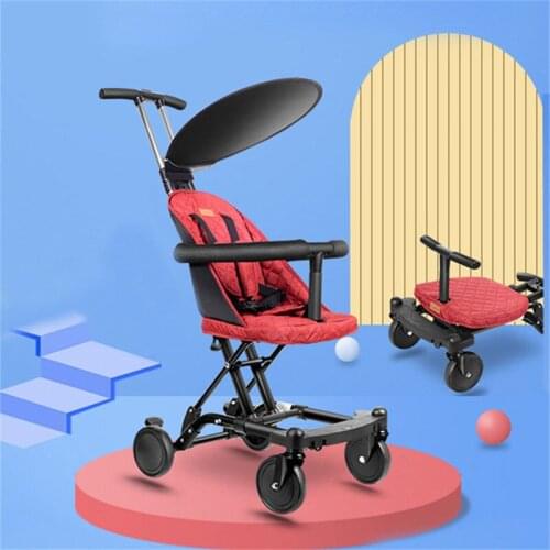 Portable Kids Carts Children Baby Folding Stroller for Kids Walking Scooter Child Trolley Bassinet Wheelchair With Barrier