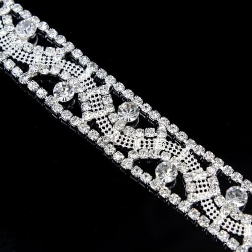 10Yards Sew On Beaded Wedding Applique Trim For Bridal Sash Dresses Garments Accessories