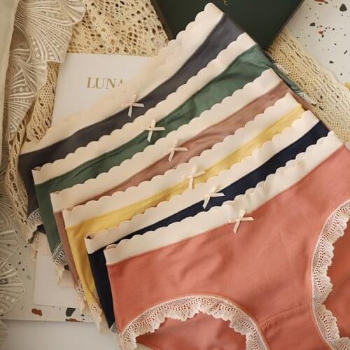 Modal cotton fresh Seamless Panties women Mid-Rise cozy lingerie women Panties N678