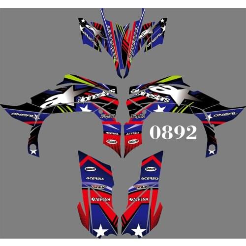 0892 Motorcycle Team Graphic & Backgrounds Decal Sticker Kits for Yamaha YFZ450R 2003 2004 2005 2006 2007 2008