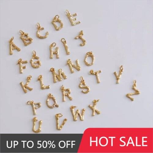 2021 Fashion Jewelry for Women A-Z Pendants Stainless Steel Buckle Gold Color English Alphabet Accessories Pendant Jewelry Gift