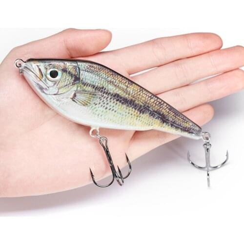 52g Artificial Fishing Lure Jigging Hard Bait Vib Wobbler Diving Swivel Bait Fishing Lure Jig Vibration Musky Pike Swim Tackle