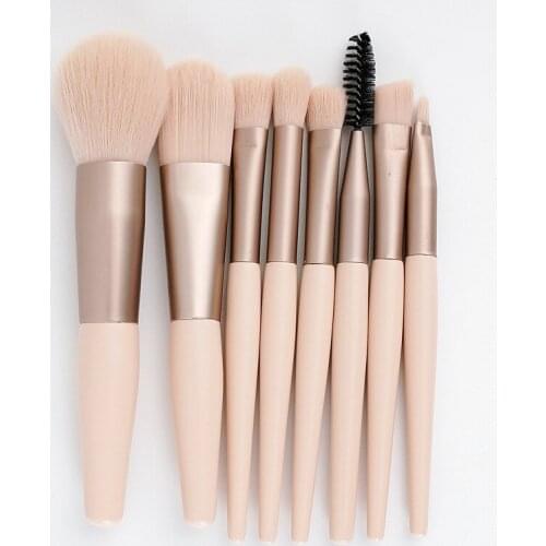 8pcs makeup brush eye shadow, eyeliner, eyelashes, lip brush, cosmetics, beauty kit, popular makeup brush set