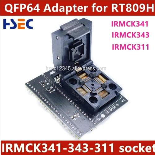 RT-QFP64-01 QFP64 socket adapter frequency air conditioning MCU IRMCK341_343_311 transfer seat for RT809H EMMC programmer