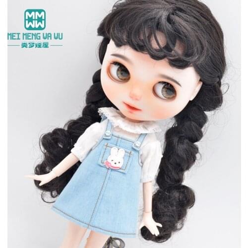 Fits Blyth Azone OB23 OB24 doll clothes accessories Fashion pink suspender skirt, shirt