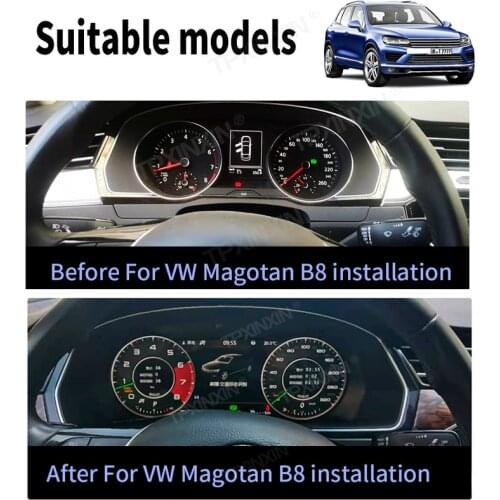 Android 9.0 Meter Screen For VW CC/Magotan Car Dashboard Instrument Display and Car Multimedia Player Car GPS Navigation Radio