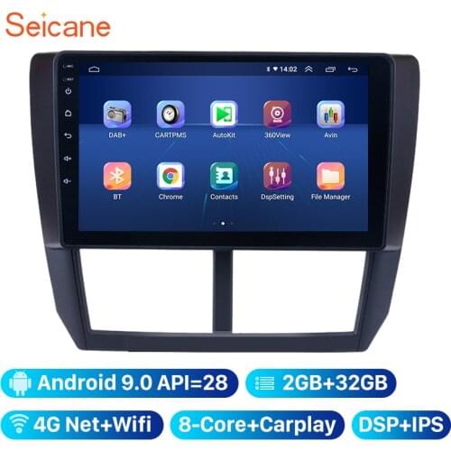 Seicane Android 9.0 9 Inch Car Radio Multimedia Player GPS Head Unit For 2008 2009 2010 2011 2012 Subaru Forester Support Wifi