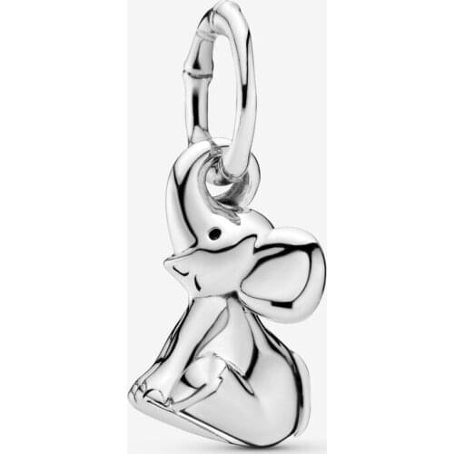 925 Sterling Silver Beads Fit Original Pandora Bracelets Elephant Dangle Charm DIY Women Fashion Jewelry Gift